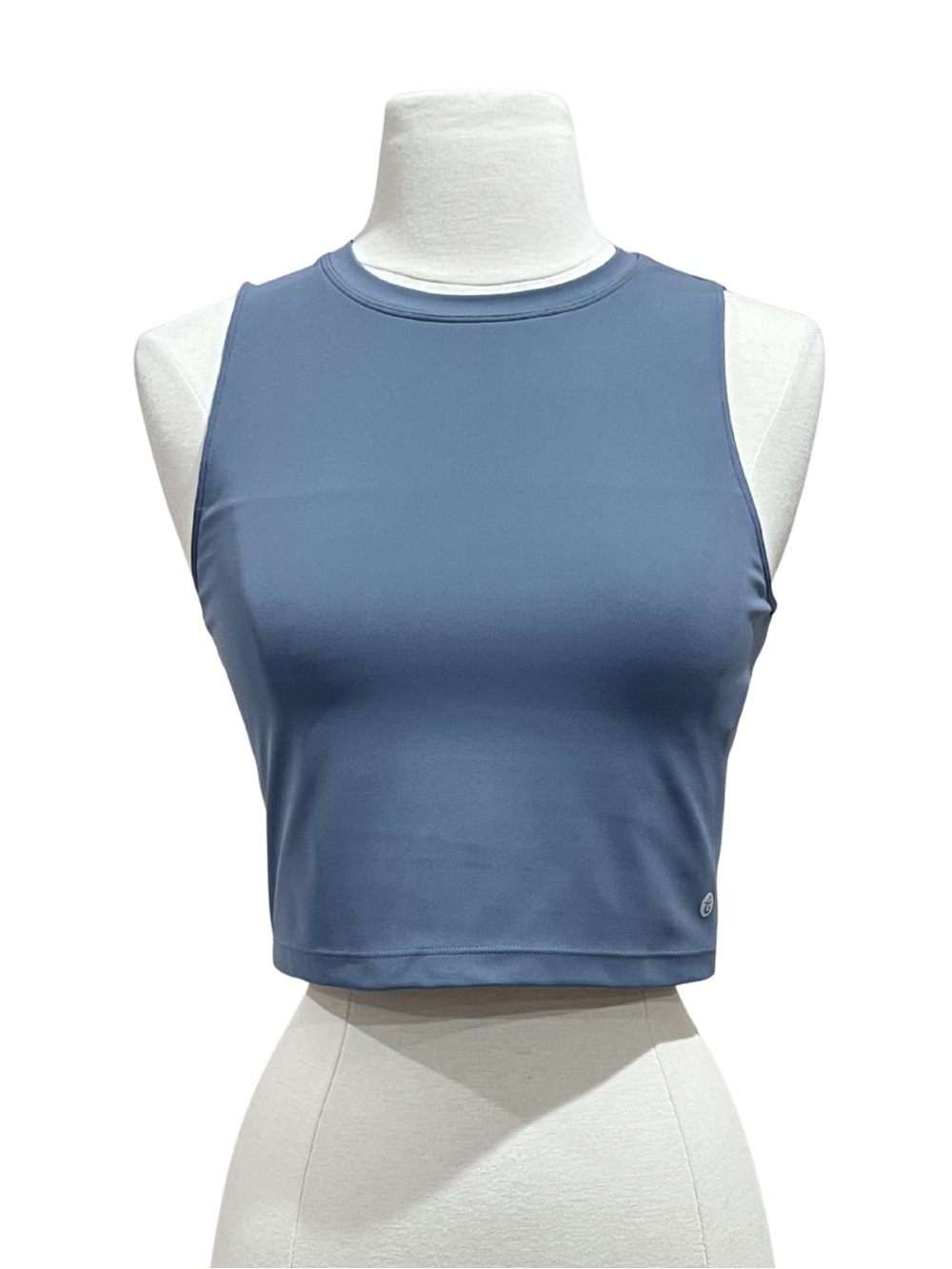 Baydi Slate Blue High Collar Sports Bra Tank Size Medium - Picture 4 of 10